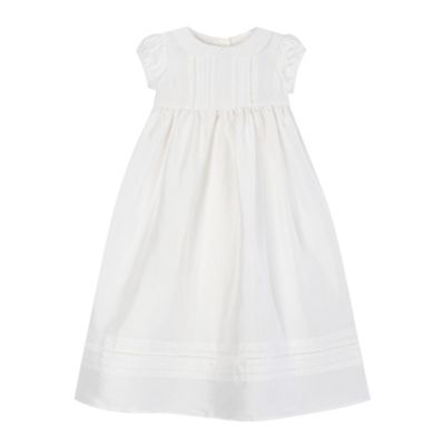 Baby girls' white silk christening gown